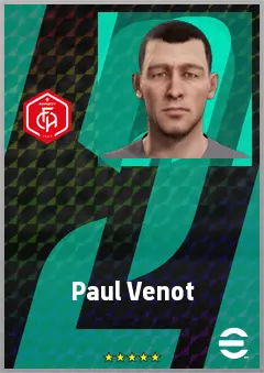 Paul Venot eFootball 2026 player card, 63 OVR CMF