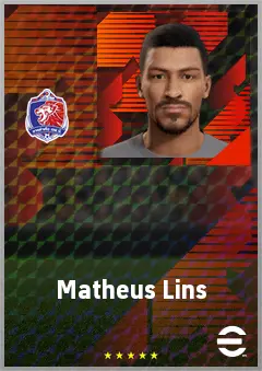 Matheus Lins eFootball 2026 player card, 67 OVR CB