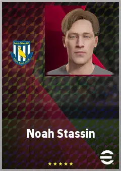 Noah Stassin eFootball 2026 player card, 67 OVR CB