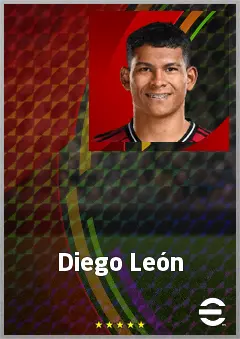Diego León eFootball 2026 player card, 71 OVR LB