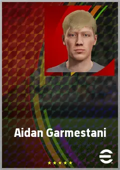 Aidan Garmestani eFootball 2026 player card, 60 OVR CF