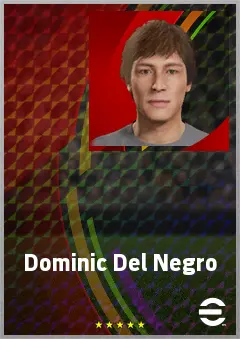 Dominic Del Negro eFootball 2026 player card, 59 OVR AMF