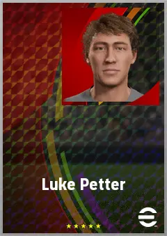 Luke Petter eFootball 2026 player card, 61 OVR CB