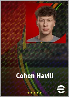 Cohen Havill eFootball 2026 player card, 60 OVR CF