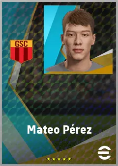 Mateo Pérez eFootball 2026 player card, 70 OVR CMF