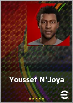 Youssef N'Joya eFootball 2026 player card, 63 OVR LWF