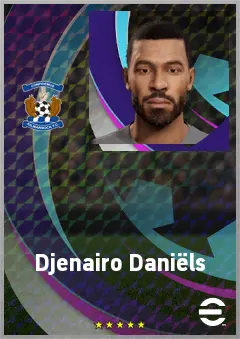 Djenairo Daniëls eFootball 2026 player card, 66 OVR CF