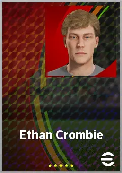 Ethan Crombie eFootball 2026 player card, 59 OVR CMF