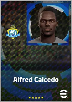 Alfred Caicedo eFootball 2026 player card, 64 OVR RB