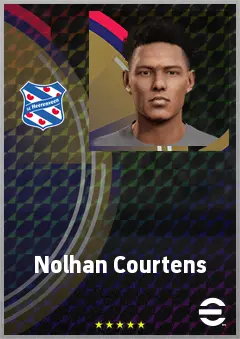 Nolhan Courtens eFootball 2026 player card, 63 OVR AMF