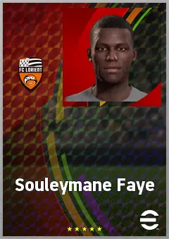 Souleymane Faye eFootball 2026 player card, 68 OVR LWF