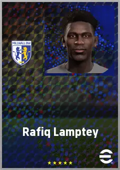 Rafiq Lamptey eFootball 2026 player card, 61 OVR CMF
