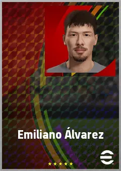 Emiliano Álvarez eFootball 2026 player card, 67 OVR RB