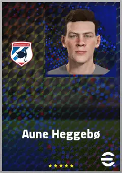 Aune Heggebø eFootball 2026 player card, 71 OVR CF