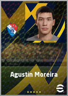 Agustín Moreira eFootball 2026 player card, 66 OVR RWF