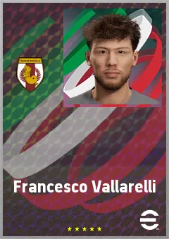 Francesco Vallarelli eFootball 2026 player card, 63 OVR CMF