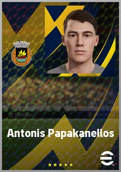 Antonis Papakanellos eFootball 2026 player card, 65 OVR AMF