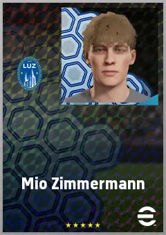 Mio Zimmermann eFootball 2026 player card, 62 OVR CMF