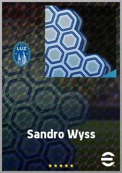 Sandro Wyss eFootball 2026 player card, 61 OVR CF
