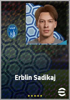 Erblin Sadikaj eFootball 2026 player card, 62 OVR CB