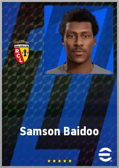 Samson Baidoo eFootball 2026 player card, 75 OVR CB