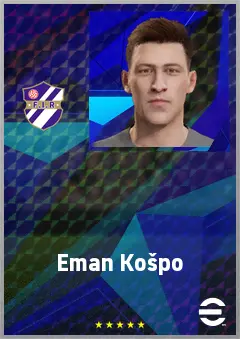 Eman Košpo eFootball 2026 player card, 69 OVR CB