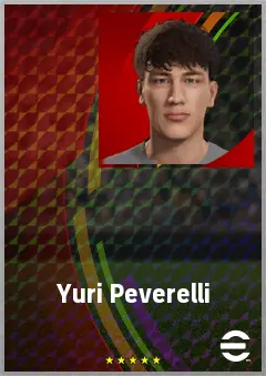Yuri Peverelli eFootball 2026 player card, 61 OVR LMF