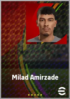 Milad Amirzade eFootball 2026 player card, 62 OVR CMF