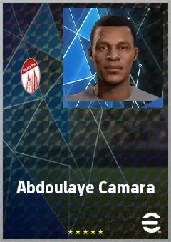 Abdoulaye Camara eFootball 2026 player card, 63 OVR LWF