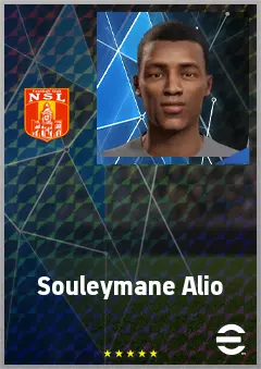 Souleymane Alio eFootball 2026 player card, 63 OVR CF