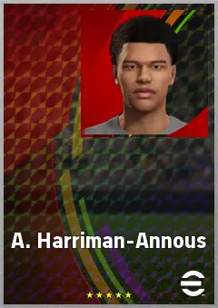 A. Harriman-Annous eFootball 2026 player card, 67 OVR CF