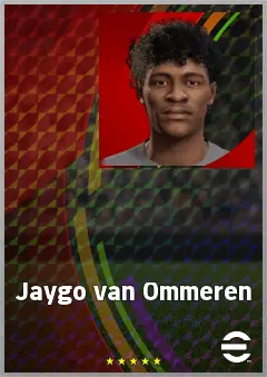 Jaygo van Ommeren eFootball 2026 player card, 63 OVR DMF