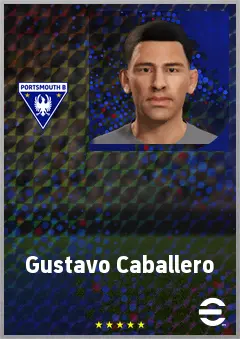 Gustavo Caballero eFootball 2026 player card, 69 OVR RWF