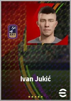 Ivan Jukić eFootball 2026 player card, 68 OVR LWF