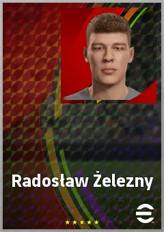Radosław Żelezny eFootball 2026 player card, 65 OVR GK