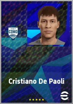Cristiano De Paoli eFootball 2026 player card, 63 OVR CB