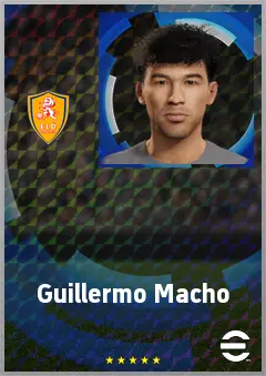 Guillermo Macho eFootball 2026 player card, 62 OVR CMF