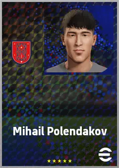 Mihail Polendakov eFootball 2026 player card, 66 OVR RB