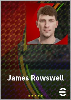 James Rowswell eFootball 2026 player card, 64 OVR CB