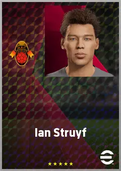 Ian Struyf eFootball 2026 player card, 62 OVR CB