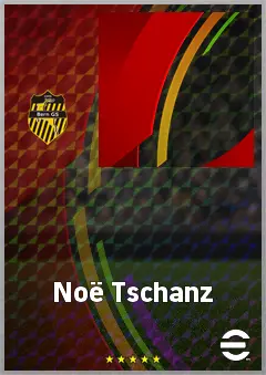 Noë Tschanz eFootball 2026 player card, 65 OVR DMF