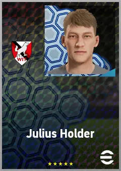 Julius Holder eFootball 2026 player card, 61 OVR CF