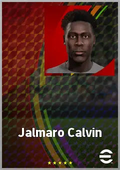 Jalmaro Calvin eFootball 2026 player card, 65 OVR RWF
