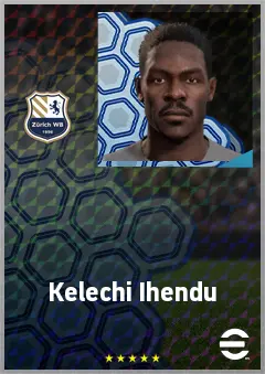 Kelechi Ihendu eFootball 2026 player card, 63 OVR CB