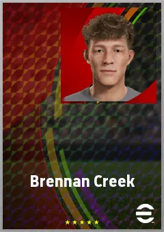 Brennan Creek eFootball 2026 player card, 64 OVR DMF