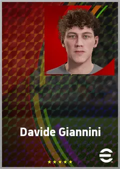 Davide Giannini eFootball 2026 player card, 65 OVR CB