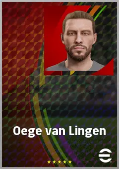 Oege van Lingen eFootball 2026 player card, 65 OVR CF