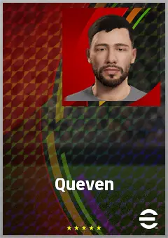 Queven eFootball 2026 player card, 65 OVR CMF