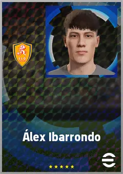 Álex Ibarrondo eFootball 2026 player card, 63 OVR RMF