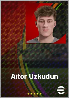 Aitor Uzkudun eFootball 2026 player card, 61 OVR CF